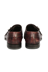 Hugo Boss EU 42.5 Rust Leather Monk Loafers