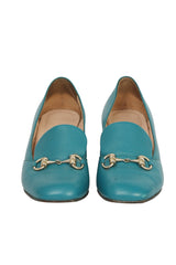 Gucci EU 37 Leather Horsebit Block Heels