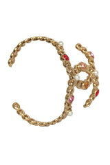 Chanel Pearl & Gem Cuff Bracelet