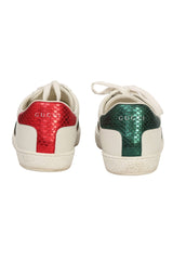 Gucci 10.5 White Web Men'S Sneakers