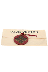 Louis Vuitton Red Brown Monogram Flower Bag Charm