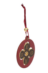 Louis Vuitton Red Brown Monogram Flower Bag Charm
