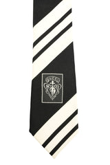 Gucci Black And White Strips Silk Tie