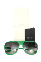Prada Spr15M Green Aviator Sunglasses