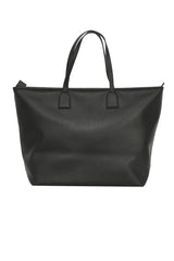 Karl Lagerfeld Robot Shopper Black Leather Tote Bag
