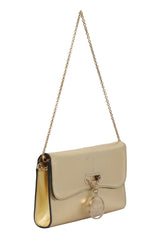 Christian Louboutin Gold Python Riviera Clutch Bag