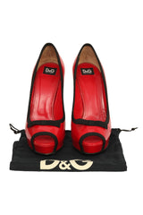 Dolce & Gabbana EU 37 Red Peep Toe Heels
