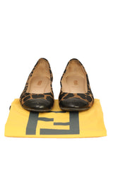 Fendi EU 37 Animal Printed Ballet Flats