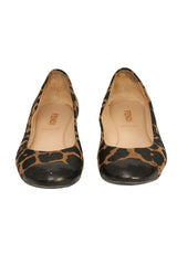 Fendi EU 37 Animal Printed Ballet Flats