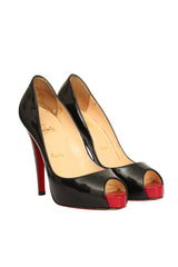 Christian Louboutin EU 36.5 Open Toe Black Pumps