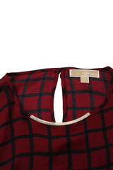 Michael Kors Size L Checkered Full Sleeved Top