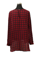 Michael Kors Size L Checkered Full Sleeved Top
