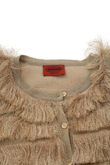 Missoni Size Xl Fringed Golden Jacket