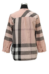 Burberry Size M-L Front Placket Pink Shirt