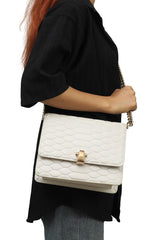 Roberto Cavalli Snake Embossed Sling Bag