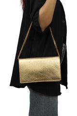 Saint Laurent Metallic Calfskin Shoulder Bag