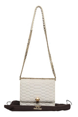 Roberto Cavalli Snake Embossed Sling Bag