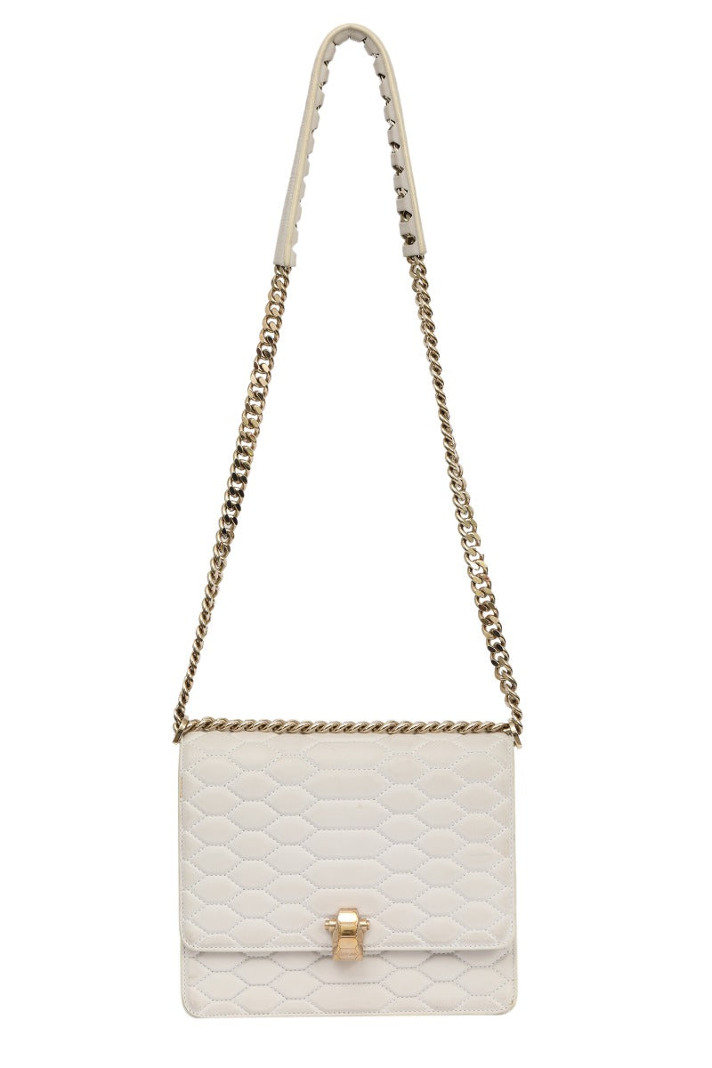 Roberto Cavalli Snake Embossed Sling Bag