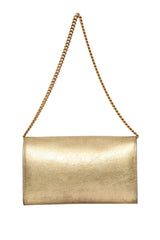 Saint Laurent Metallic Calfskin Shoulder Bag