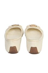 Tory Burch EU 38.5 White Scaled Ballet Flats