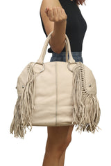 Tod'S Fringe Leather Tote Bag