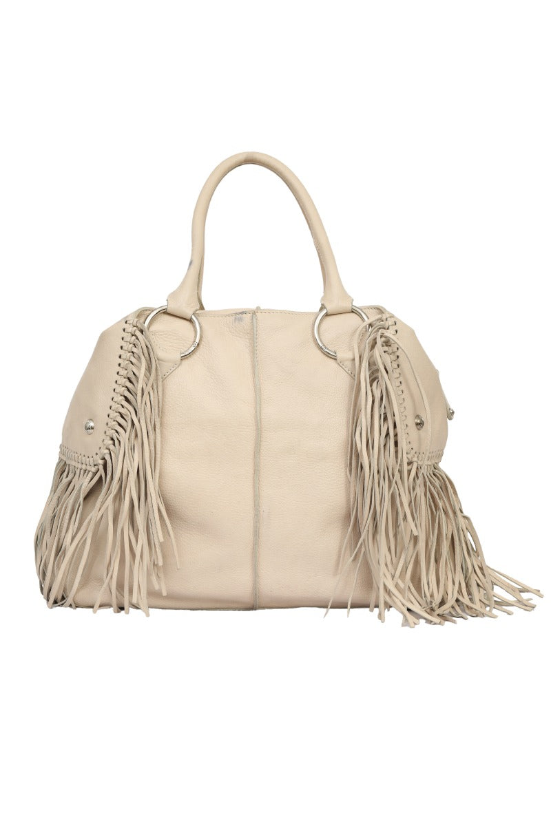 Tod'S Fringe Leather Tote Bag