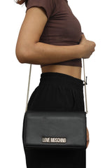 Love Moschino Logo Leather Cross Body Bag
