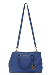 Michael Kors Sutton Saffiano Blue Leather Satchel Bag
