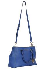 Michael Kors Sutton Saffiano Blue Leather Satchel Bag