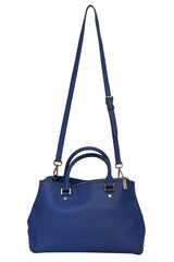 Michael Kors Sutton Saffiano Blue Leather Satchel Bag