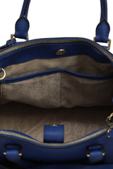 Michael Kors Sutton Saffiano Blue Leather Satchel Bag