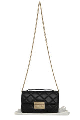 Mchael Kors Small Sloan Black Quilted Leather Sling Bag