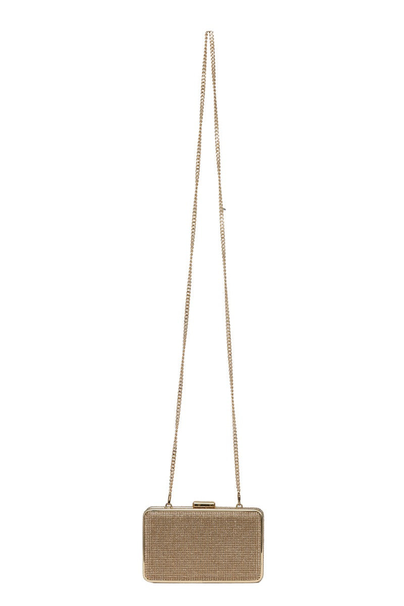 Michael Kors Gold Slimmer Clutch Chain Sling Bag