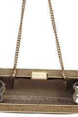 Michael Kors Gold Slimmer Clutch Chain Sling Bag