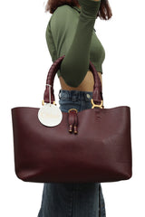 Chloe Marcie Leather Tote Bag