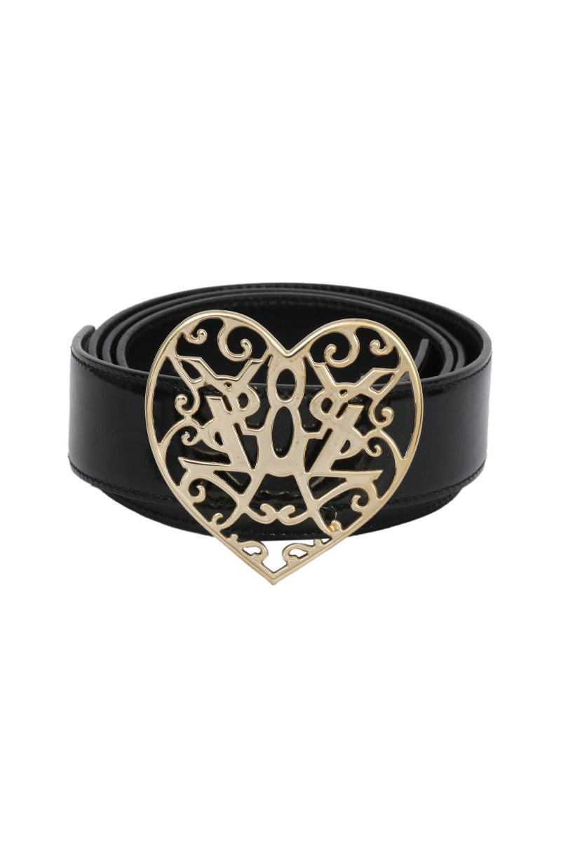 Ysl 38 Inches/ 95 Cms Vintage Heart Buckle Belt