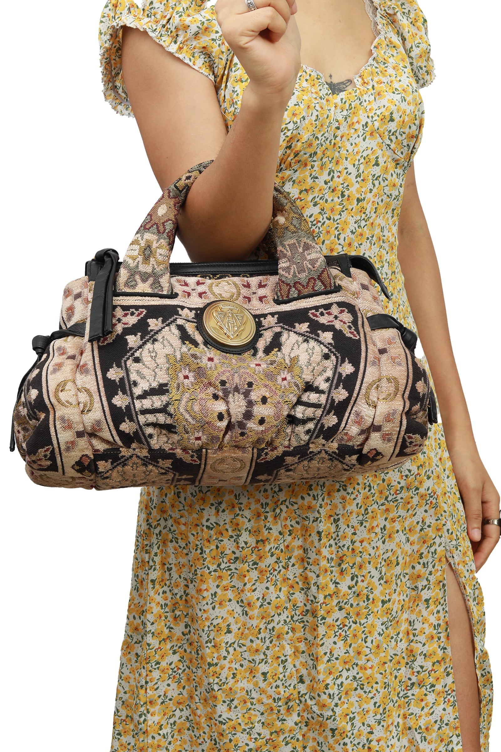 Gucci Hysteria Embroidered Tapestry Large Handbag 