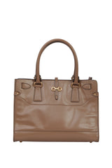 Salvatore Ferragamo Plum Leather Biana Small Tote Bag