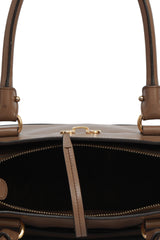 Salvatore Ferragamo Plum Leather Biana Small Tote Bag