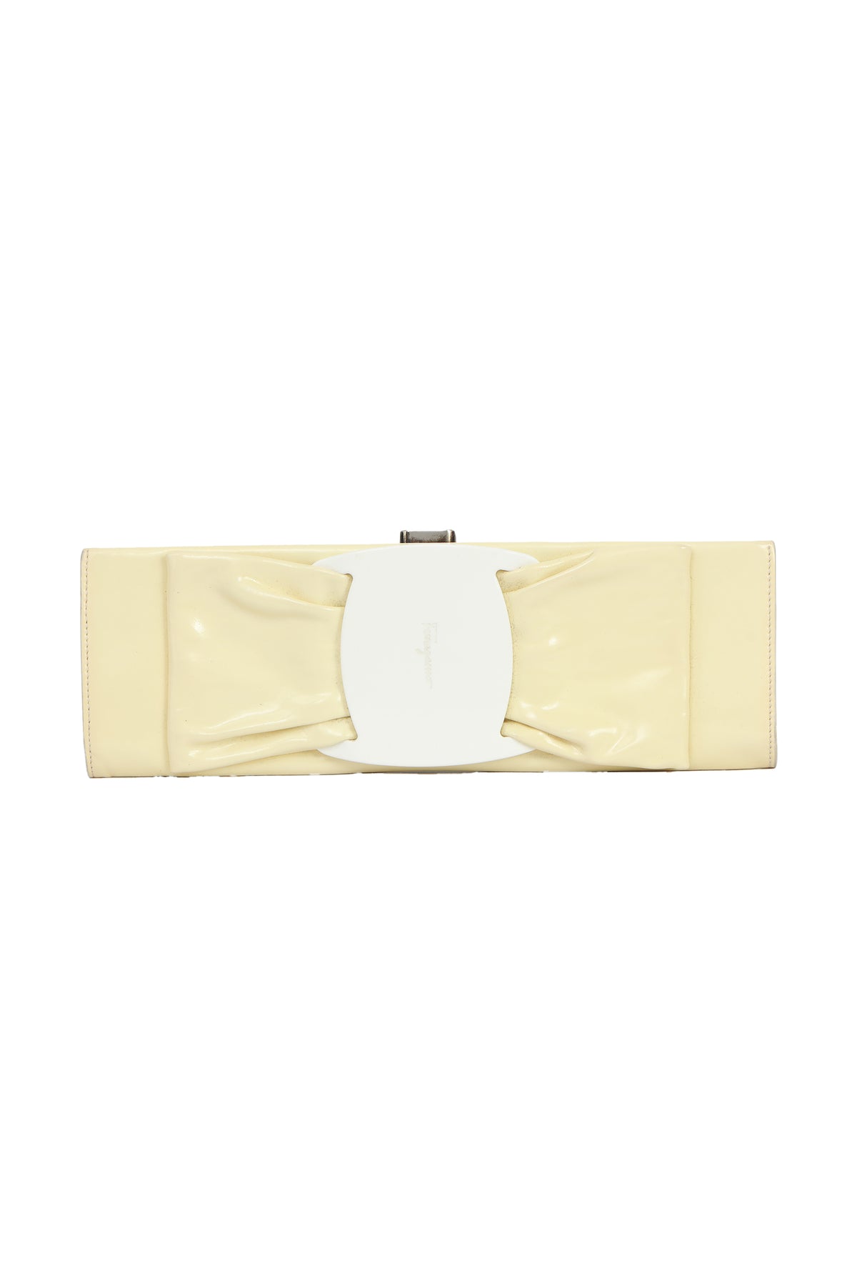 Salvatore Ferragamo Vara Bow Patent Leather Clutch