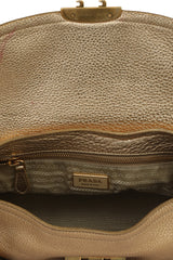 Prada Vintage Golden Metallic Buckle Closure Shoulder Bag