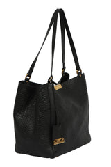 Burberry Black Embossed Canterbury Tote Bag 
