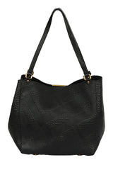 Burberry Black Embossed Canterbury Tote Bag 