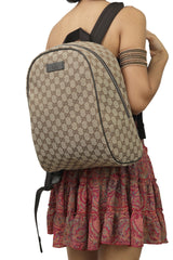 Gucci Gg Supreme Canvas Leather Backpack