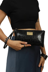 Michael Kors Monogram Patent Leather Pouch