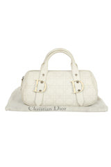 Christian Dior Cannage Leather Boston Bag