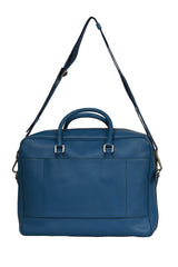 Prada Saffiano Blue Leather Briefcase
