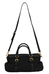 Prada Black Nylon Tessuto Top Handle Bag