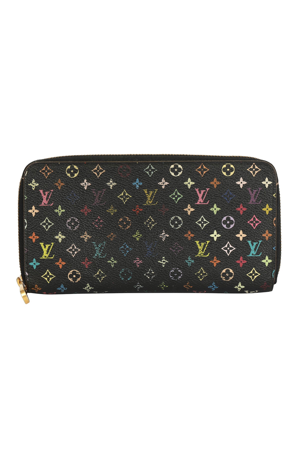 Louis Vuitton Multicolored Monogram Black Leather Long Wallet