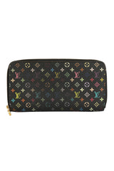 Louis Vuitton Multicolored Monogram Black Leather Long Wallet